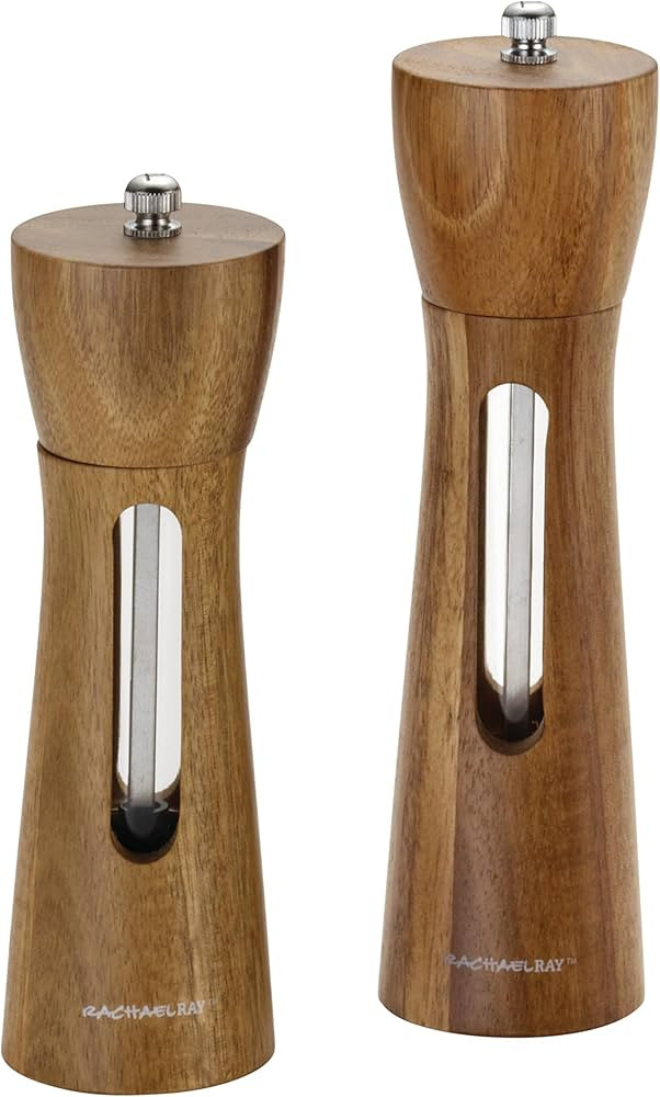 Rachael Ray Tools and Gadgets 2-Piece Acacia Salt and Pepper Grinder Set | Amazon (US)