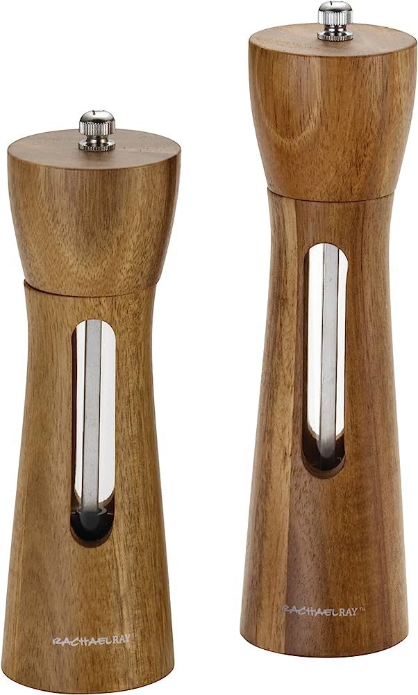 Rachael Ray Tools and Gadgets 2-Piece Acacia Salt and Pepper Grinder Set | Amazon (US)
