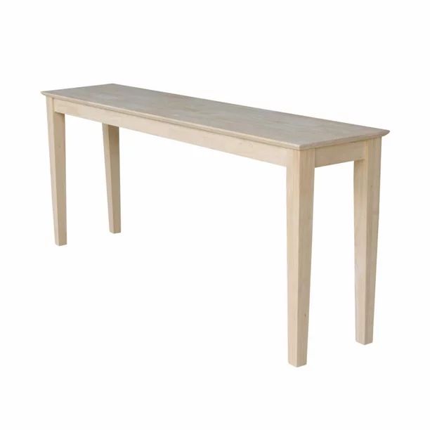International Concepts Wood Shaker Console Table with 72" Extended Length - Unfinished - Walmart.... | Walmart (US)