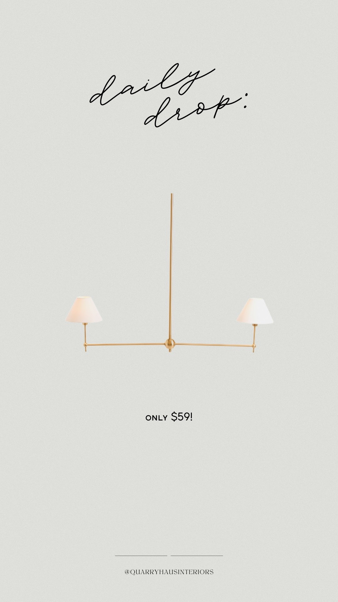 An absolute STEAL!! Only $59?! 🏃🏼‍♀️

This linear chandelier is perfect for over dining tables! And it’s budget friendly price tag is unbeatable. 

#LTKSaleAlert #LTKFindsUnder100 #LTKHome