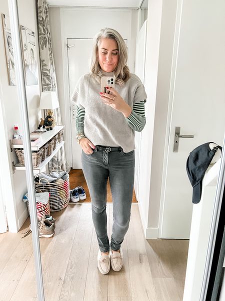Outfits of the week 

Almost ready for a long walk. Still wearing my slippers but my hiking socks and boots are waiting in the corner. 

Wearing a green striped high neck longsleeve (M), a grey spencer (wibra L) and stretchy Levi’s skinny jeans (30/34) with shaping effect. 

#LTKstyletip #LTKeurope #LTKfit