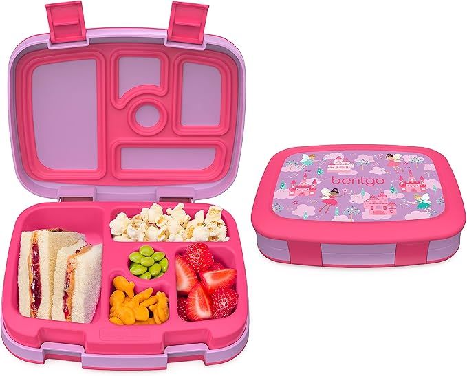 Bentgo® Kids Prints Leak-Proof, 5-Compartment Bento-Style Kids Lunch Box - Ideal Portion Sizes f... | Amazon (US)