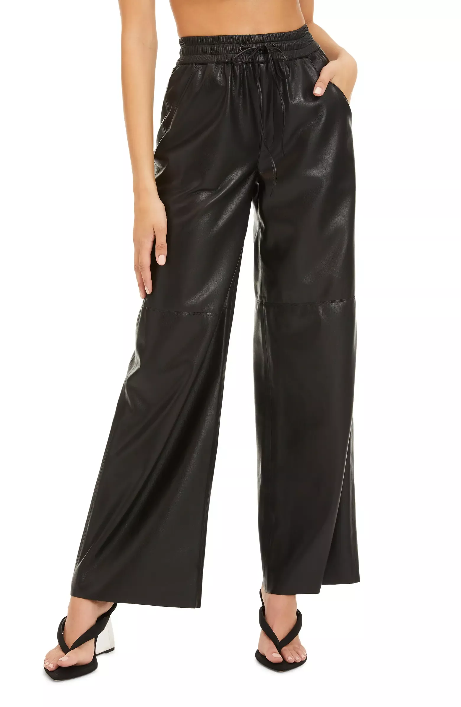 Open Edit Faux Leather Wide Leg … curated on LTK