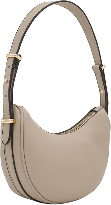 FashionPuzzle Small Crescent Smooth Faux Leather Underarm Shoulder Bag | Amazon (US)