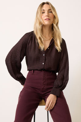 CLOTH AND STONE Women's Flowy Raglan Sleeve Shirt, Size Large, Mocha Brown | Evereve