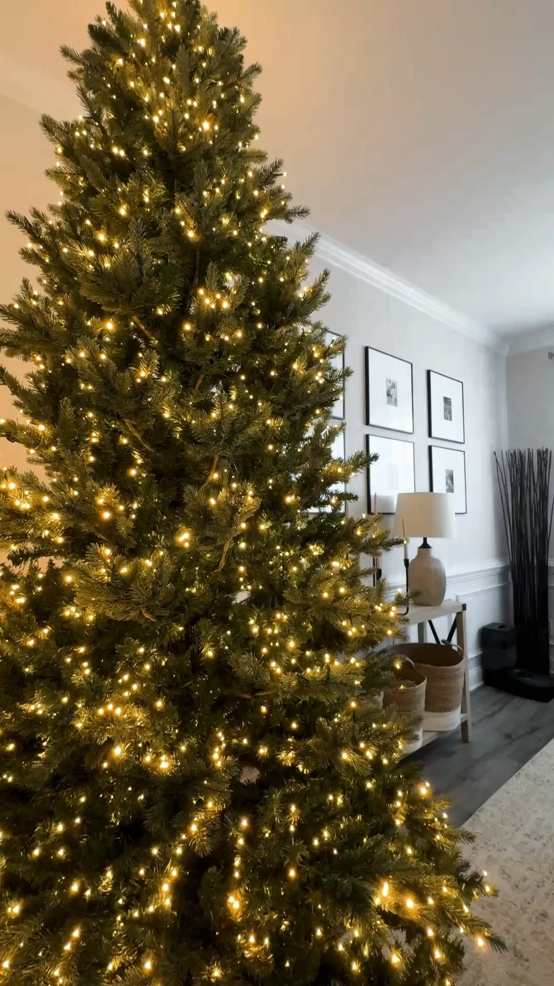 Walmart Christmas tree with twinkle lights! 

#LTKHoliday #LTKHome