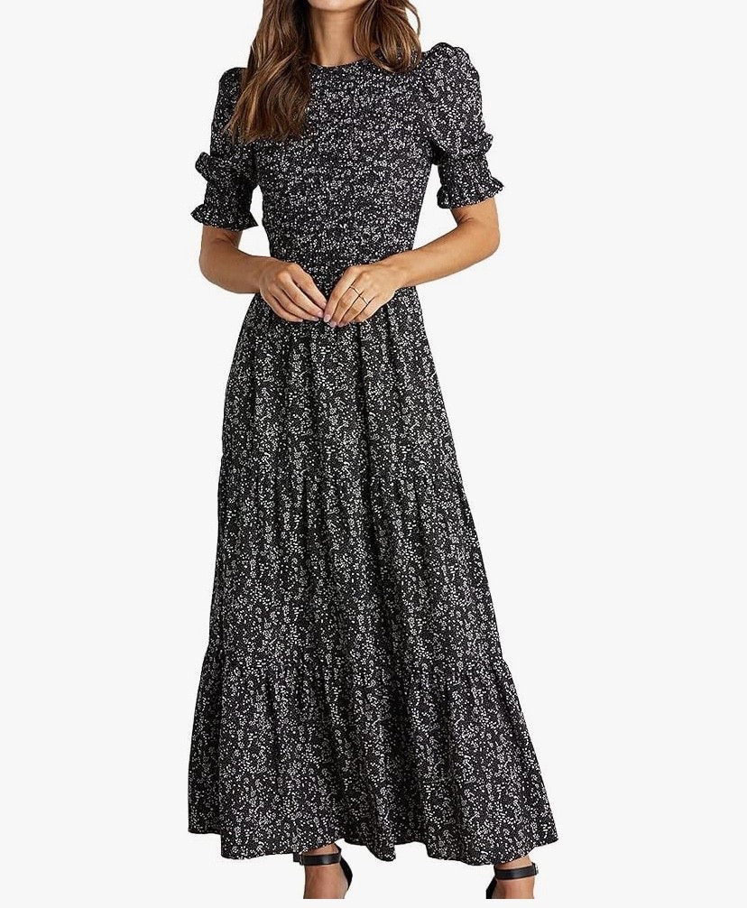 Fall dress on sale  - flowy and comfy, pair it with boots and a sweater as the weather cools and with sandals in the spring. The black floral makes it very versatile. 


#amazon #blackdress #floraldress #falldress #salefinds #maxidress #LTKU #LTKOver40 

#LTKFindsUnder50 #LTKSaleAlert #LTKCyberWeek