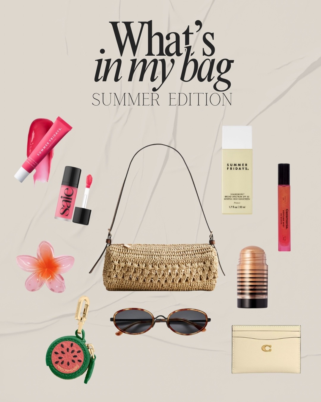 What’s in my bag: Summer Edition 

#LTKBeauty #LTKStyleTip #LTKSeasonal