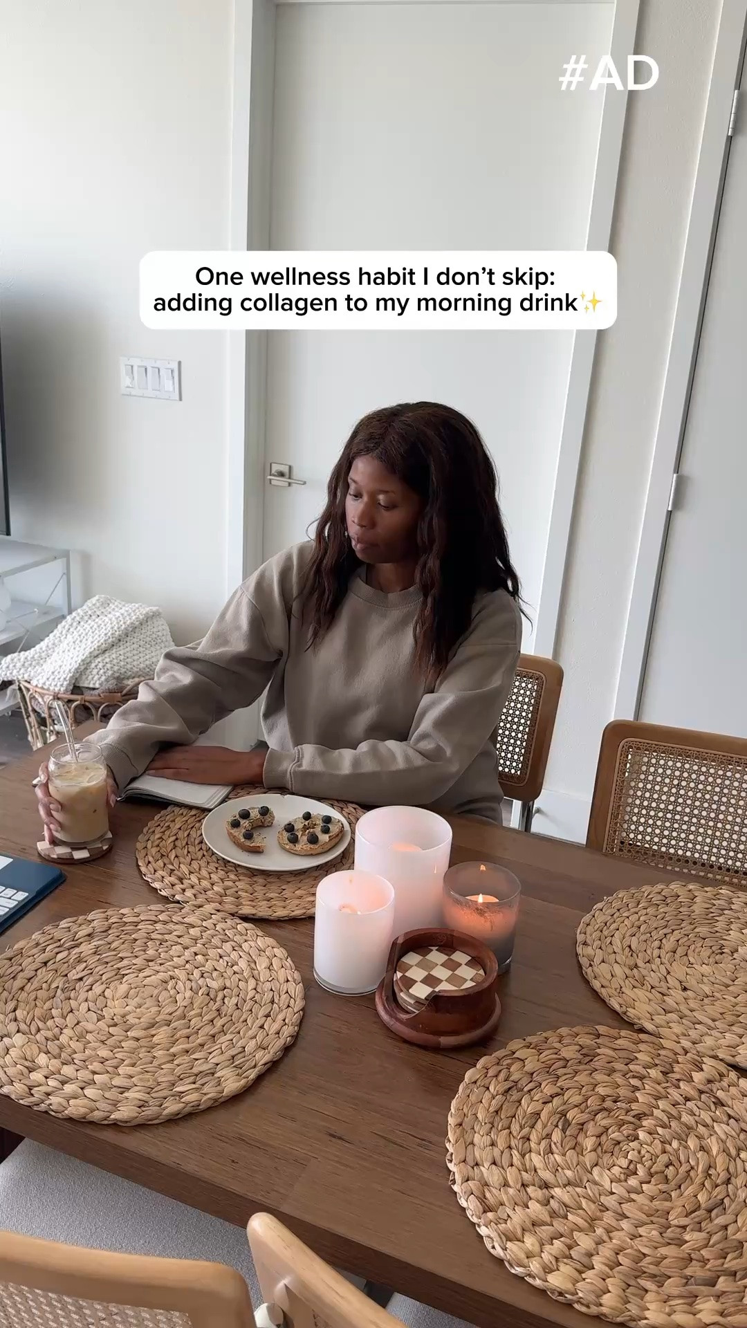 #ad #VitalPartner Morning in my life✨ 

One wellness habit I rarely skip is adding collagen to my morning.
I love how easy the unflavored @VitalProteins Collagen Peptides are to mix into whatever I’m already having—whether it’s the handy Collagen Peptides Stick Pack in my electrolyte drink before a walk or the Collagen Peptides Powder in my iced latte. After staying consistent for the past few months, I’ve noticed my skin feels more hydrated and glowy, and my nails feel healthy.

Each serving provides 20g of collagen peptides (10g in the stick pack) to support healthy hair, skin, nails and joints. Shop Vital Proteins at @Target 🤍 // #Targetpartner #stayvital #morningroutine

#LTKmorningroutine #LTKvlog #LTKselfcare