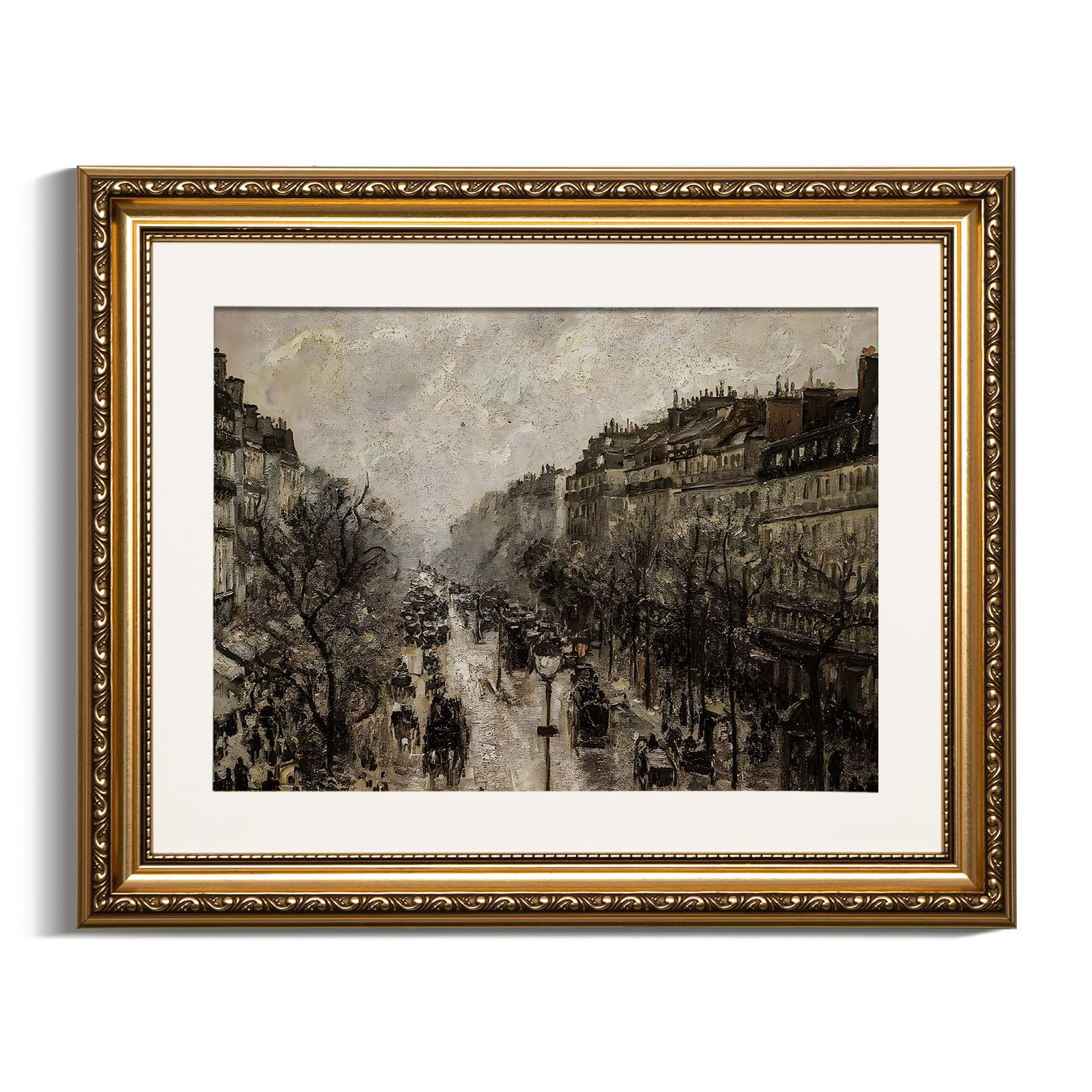 VIYYIEA Gold Framed Wall Art Canvas Print Home Decor for Living Room Classical Cityscape Artwork ... | Amazon (US)