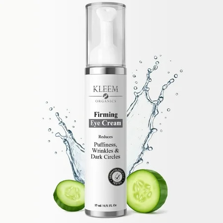 KLEEM ORGANICS Anti Aging Eye Cream for Dark Circles & Puffiness -Reduces Eye Bags Crow s feet & Fine Lines- Under Eye Cream for Wrinkles 0.51 fl oz | Walmart (US)