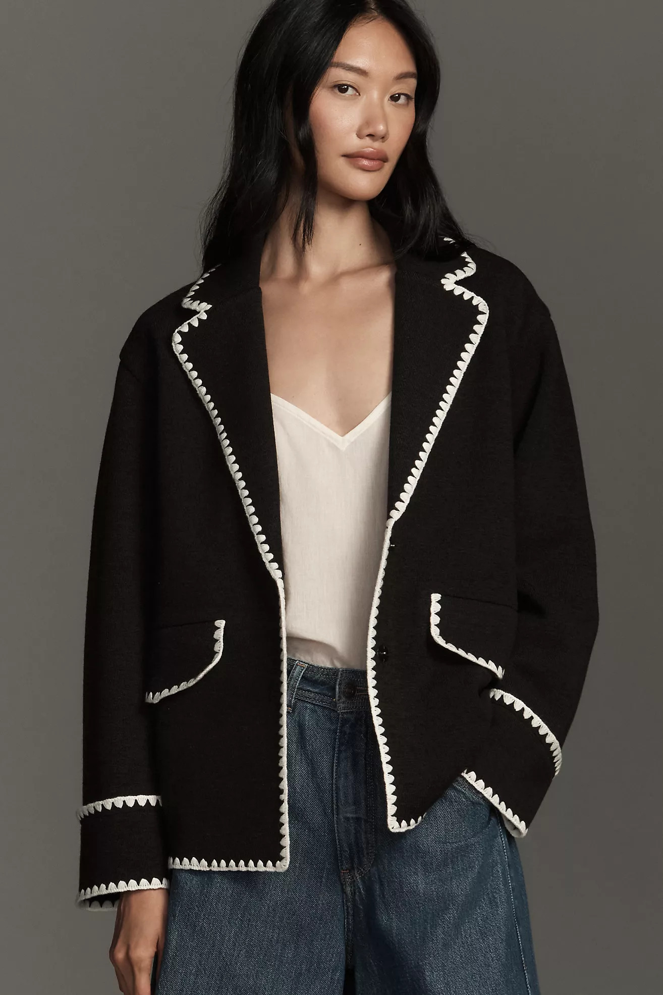 Dolan Left Coast Ponte Whipstitch Knit Blazer | Anthropologie (US)