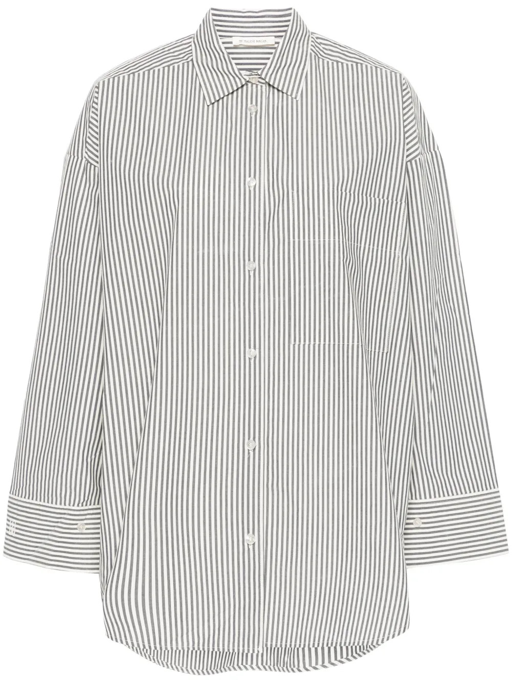 By Malene Birger Derris Striped Shirt | Grey | FARFETCH UK | Farfetch Global
