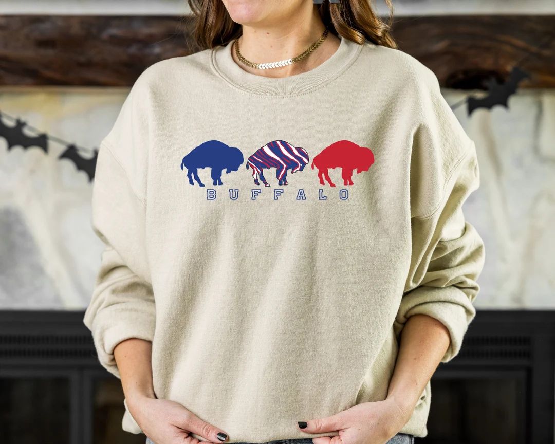 Buffalo Sweatshirt Buffalo Bills Sweatshirt Buffalo Football - Etsy | Etsy (US)