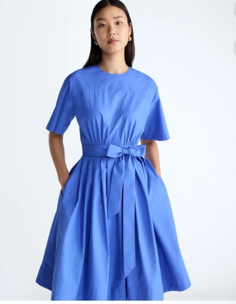 Devil Wears Prada Scoop Collection Women's and Women's Plus Cotton Tie-Waist Midi Dress, Sizes 0-26W