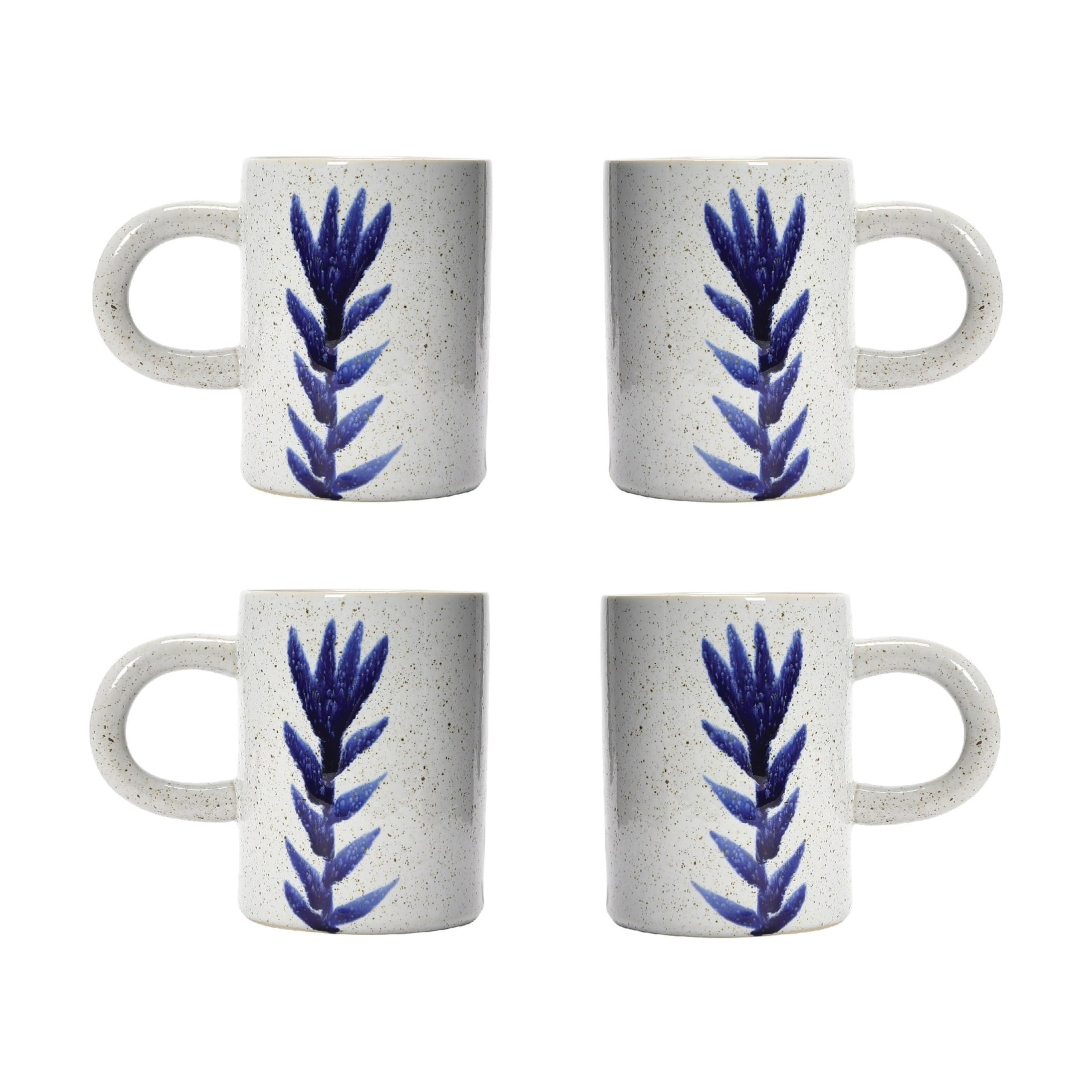 Creative Co-Op Bloomingville Creative Co-Op Hand Painted Stoneware Mug with Flower Design, Antiqu... | Amazon (US)