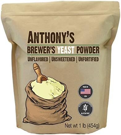 Anthony's Brewer's Yeast, 1 lb, Made in USA, Gluten Free, Unflavored and Unsweetened | Amazon (US)