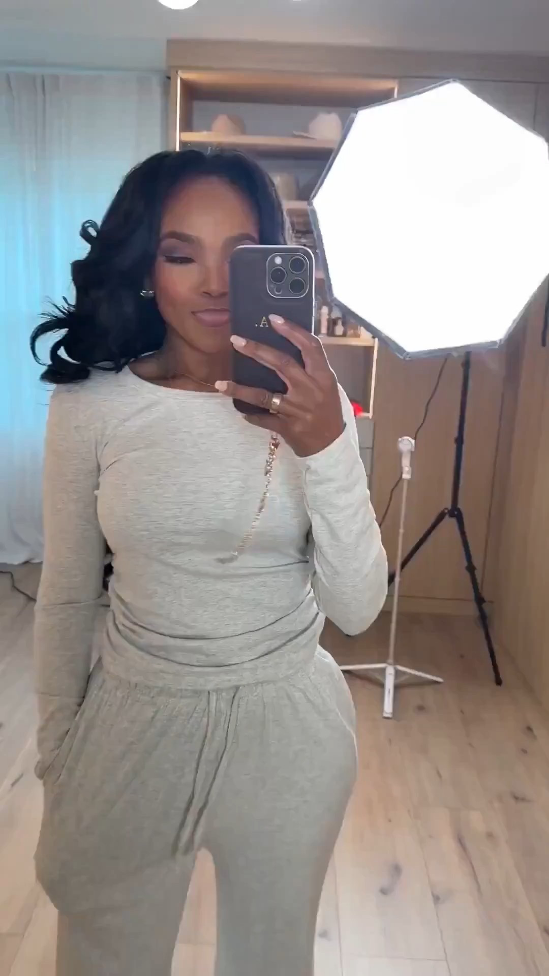 🤍 Cozy but Put-Together — This soft lounge set is one of those pieces you’ll reach for constantly. Comfortable enough for staying in, polished enough to step out, and easy to style multiple ways so the cost per wear drops fast and fits into a smart long-term shopping strategy.

Perfect for morning errands, coffee runs, travel days, lounging at home, or casual off-duty looks.

📏 Sizing:
Long sleeve top: Size Small  
Wide-leg lounge pants: Size Small  
Slippers: True to size  

📐 Measurements:
Height: 5'4"  
Weight: 138 lbs  
Bust: 34D  
Waist: 27"  
Hips: 40"

Neutral lounge set, cozy everyday outfit, casual chic style, comfortable matching set, soft basics styled multiple ways, affordable everyday staples.

Tap to get details.
Follow me on Instagram and YouTube @kirasfashionfinds 

#LTKPetite #LTKootd