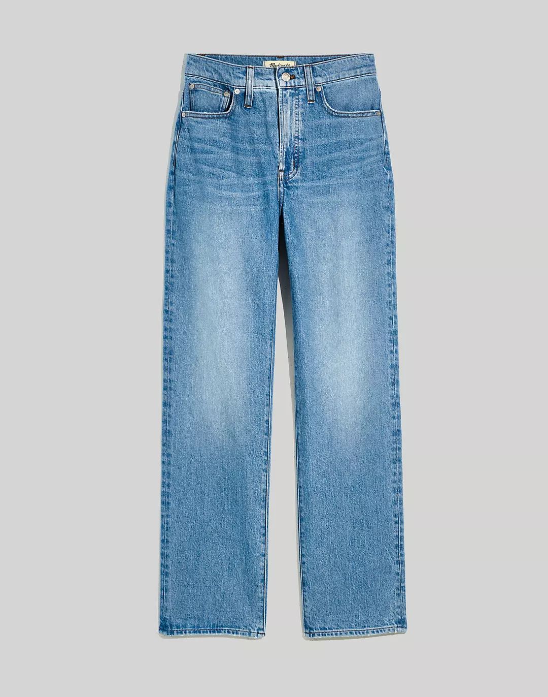 The Plus Perfect Vintage Straight Jean in Delafield Wash: Button-Fly Edition | Madewell