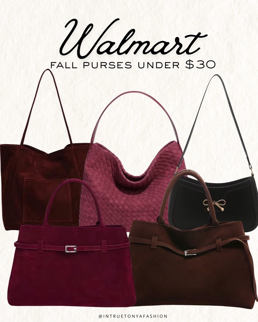 Fall purses from Walmart, under $30

#LTKootd #LTKSeasonal #LTKWorkwear