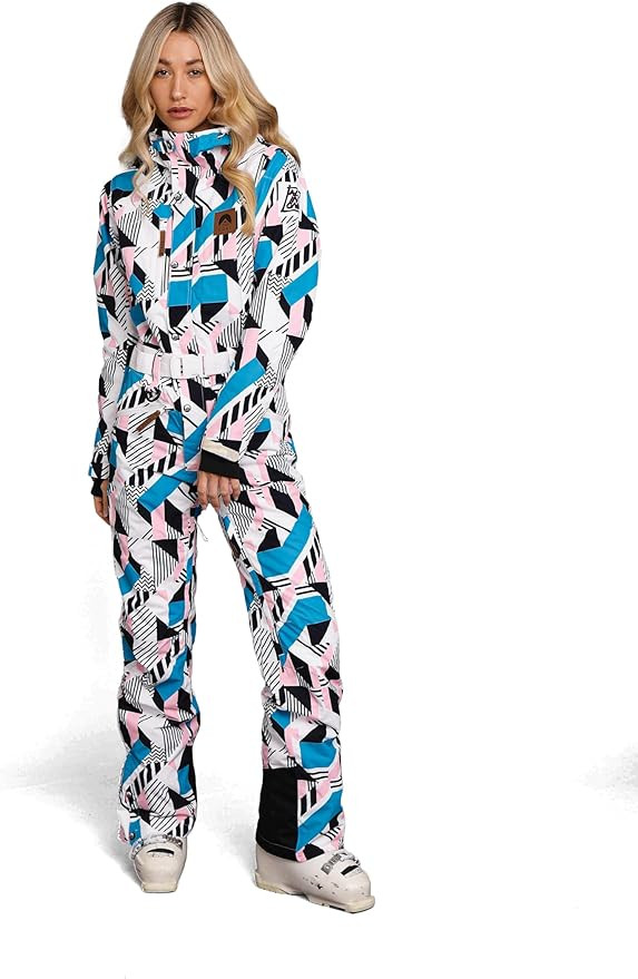 OOSC Call on Me Ski Suit Women | Stylish Retro Pattern | Waterproof, Breathable, Insulated | Recy... | Amazon (US)