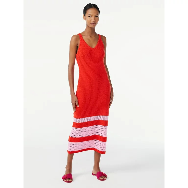 Scoop Women's Crochet Shift Dress | Walmart (US)
