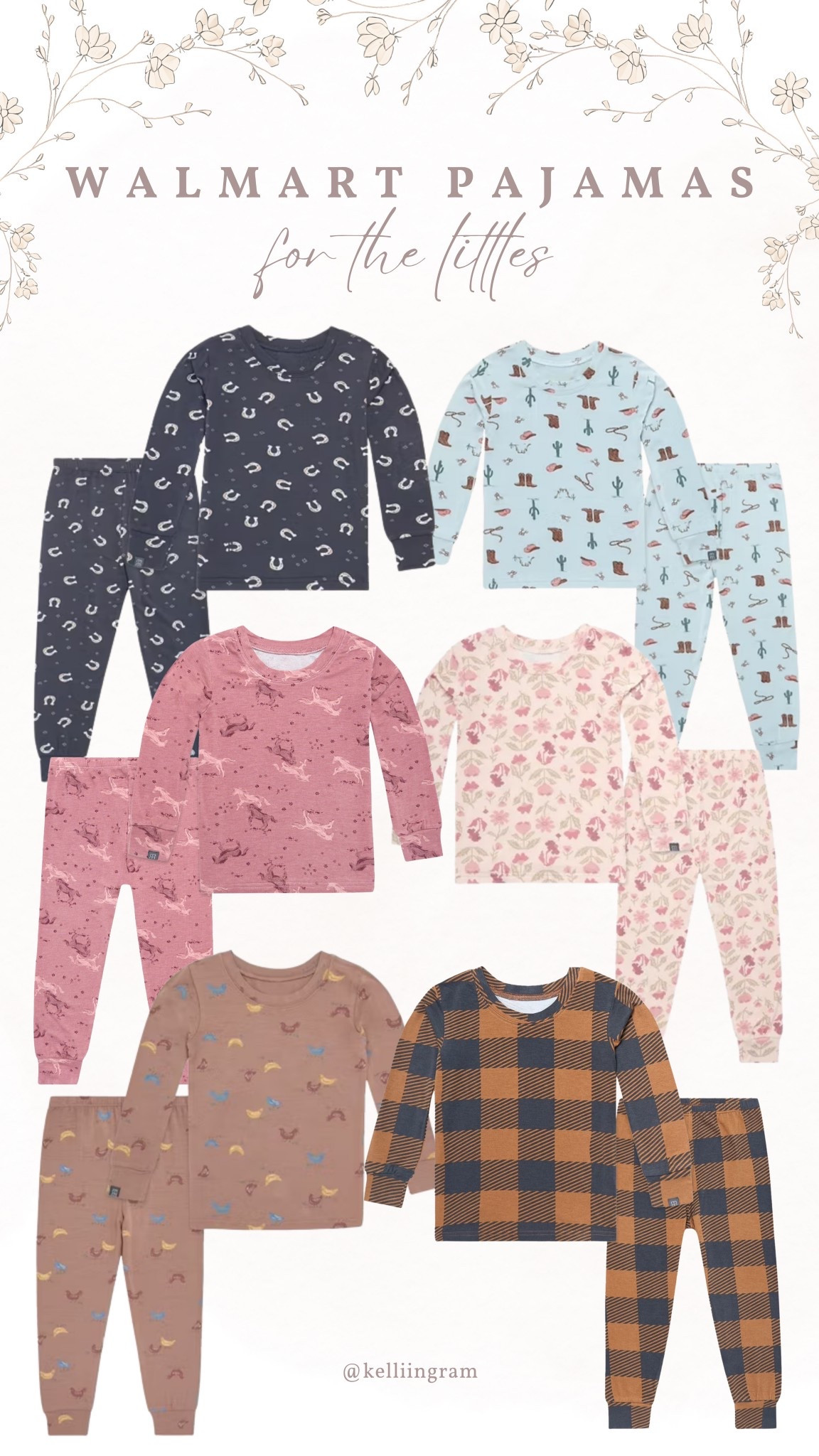 Walmart pajamas for the littles!