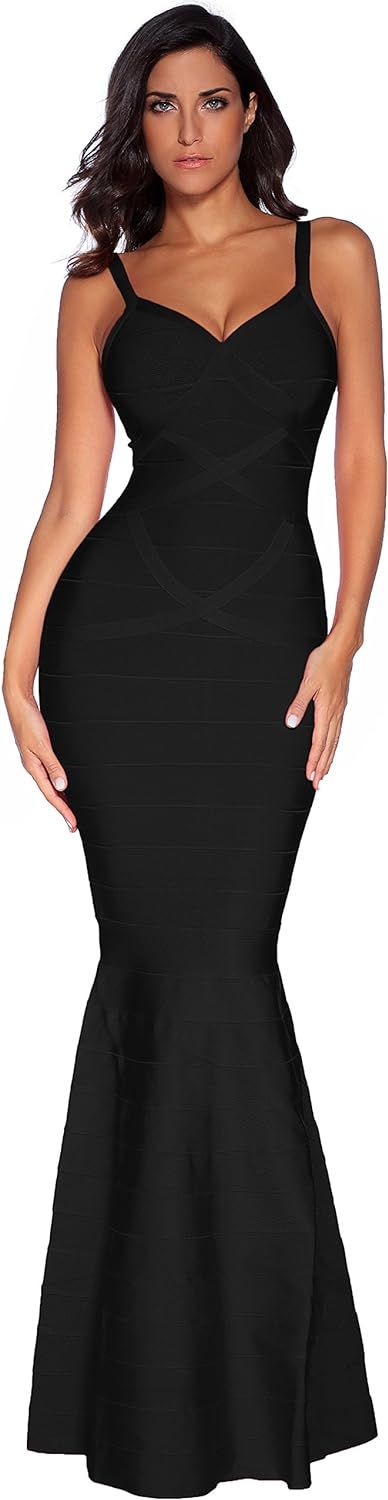 Meilun Women's Maxi Bandage Dress Fishtail Bodycon Formal Evening Dresses | Amazon (US)