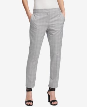 Dkny Plaid Skinny Ankle Pants, Created for Macy's | Macys (US)