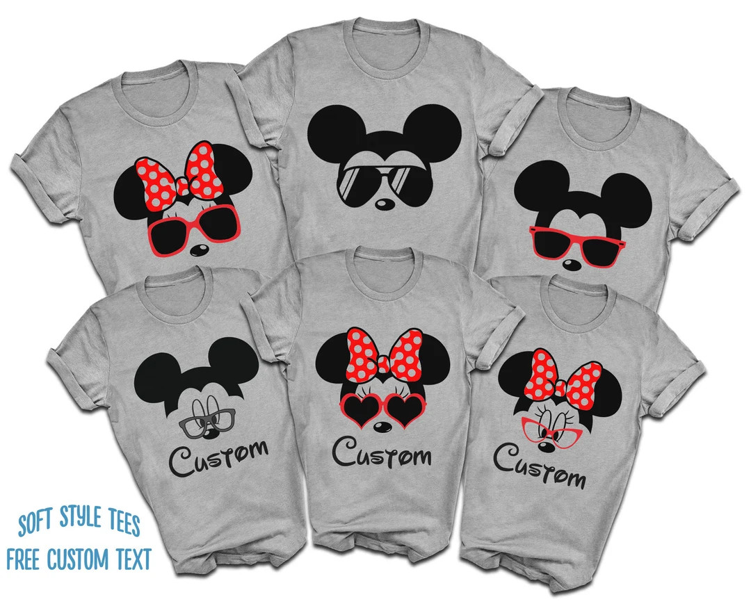 Disney Family Sunglasses T-Shirts | Mommy Daddy Grandma Grandpa and Kids Tees | Custom Text Name ... | Etsy (US)