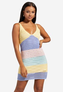 Crochet Mini Dress | ShoeDazzle