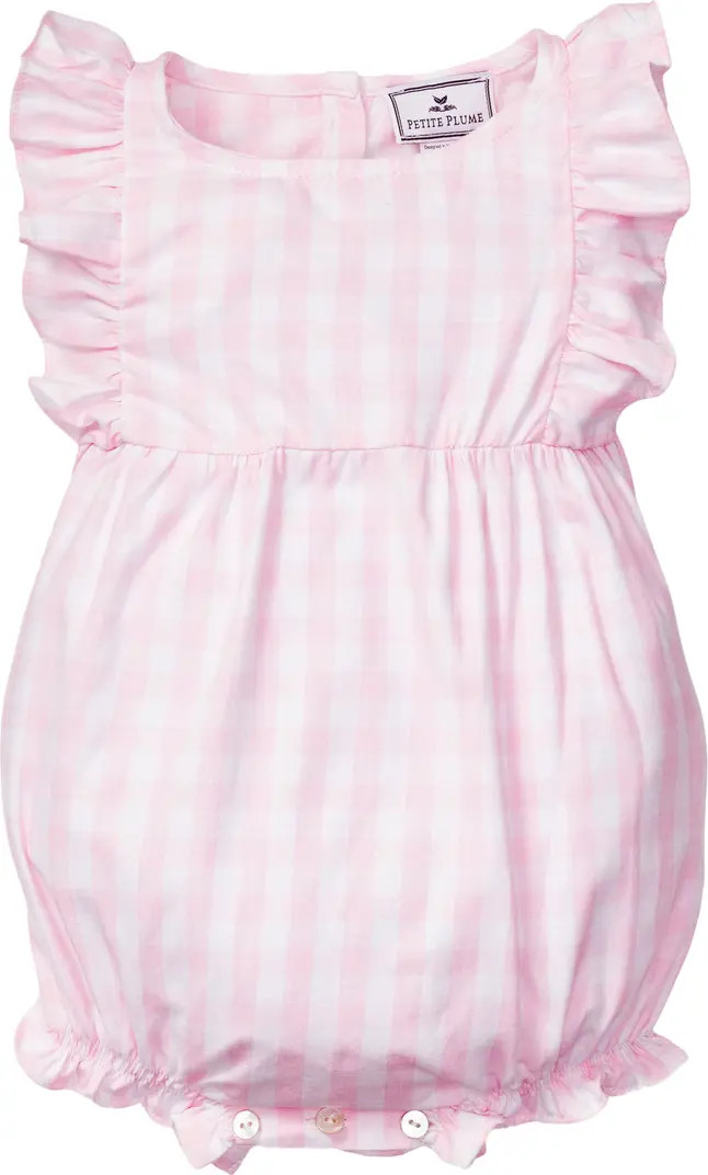 Petite Plume Gingham Ruffle Romper | Nordstrom | Nordstrom