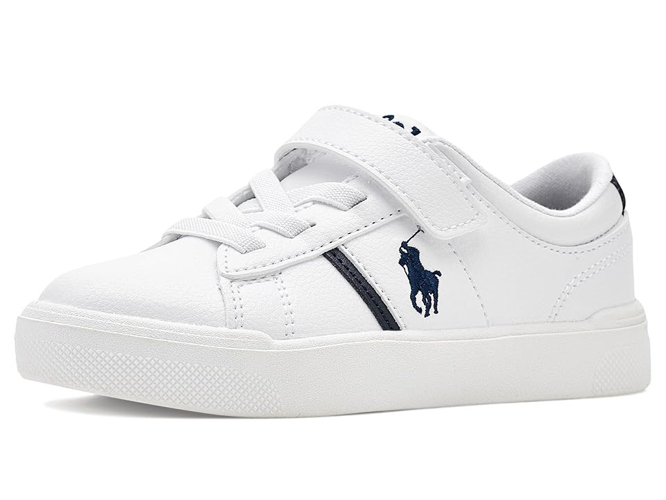 Polo Ralph Lauren Kids Frazier (Little Kid) Boy's Shoes White/Navy: 11.5 Little Kid M | Zappos.com