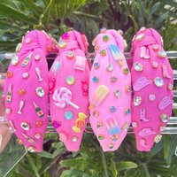 Custom Pink Headbands Women Preppy Summer Hair Accessories Girls | Etsy (US)