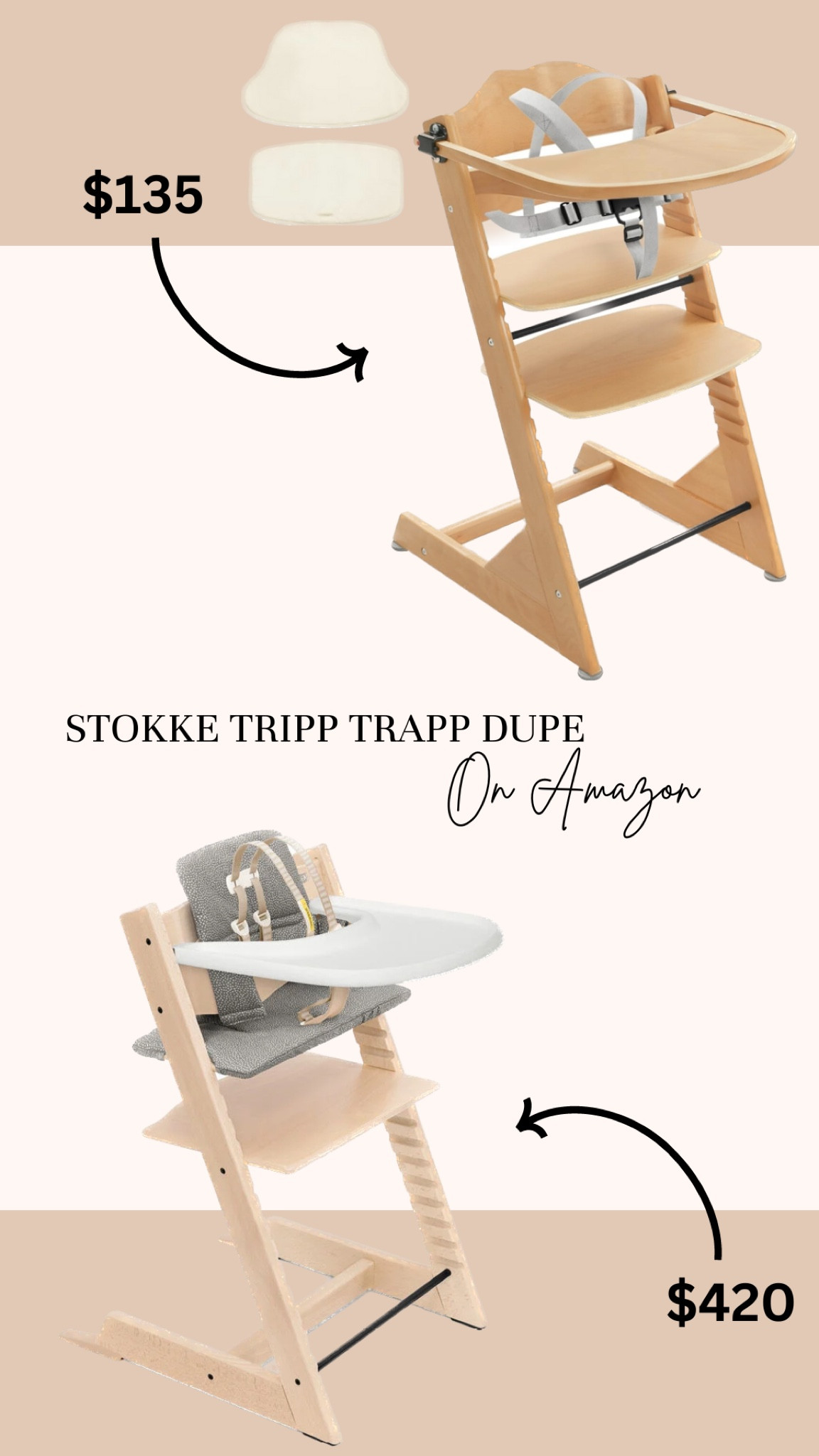 Stokke Tripp Trapp high chair dupe on Amazon! Baby led weaning starting solids infant high chair toddler high chair 

#LTKhome #LTKfamily #LTKbaby