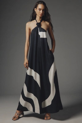 By Anthropologie Waistless Tie-Neck Jumpsuit | Anthropologie (US)