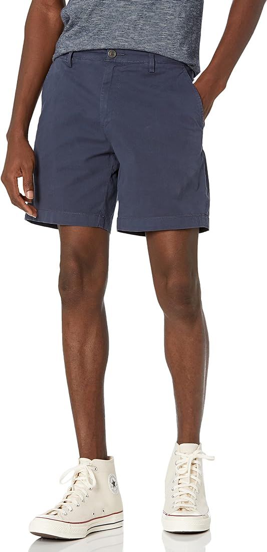 Goodthreads Men's Slim-Fit 7" Flat-Front Comfort Stretch Chino Short | Amazon (US)