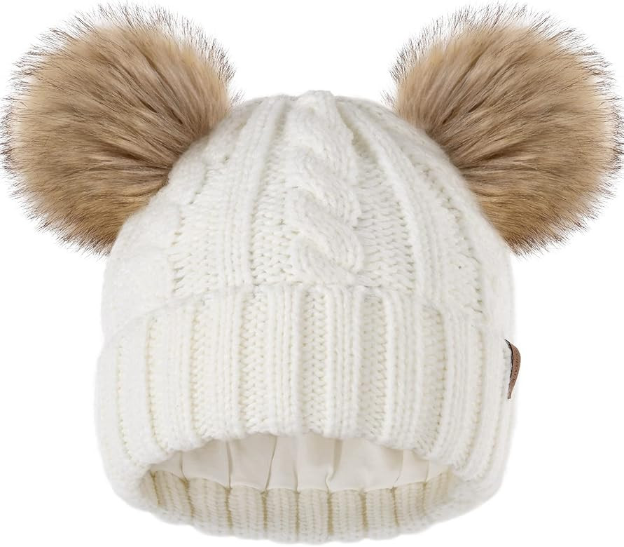 FURTALK Toddler Girls Boys Winter Hat Kids Pom Pom Beanie Hats Baby Faux Fur Pom Beanies Warm Sof... | Amazon (US)