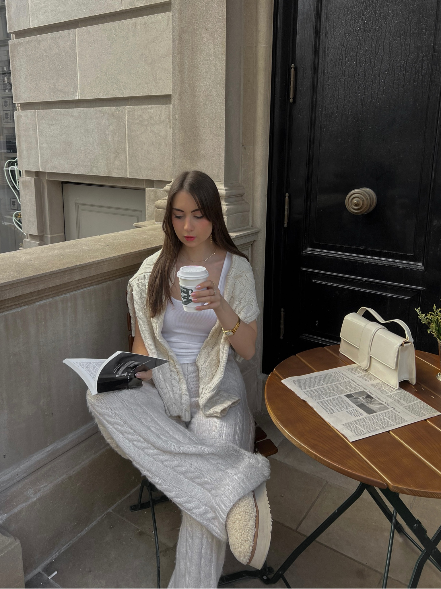 Cozy spring outfit inspo 
Knit pants, sweater weather, cardigan, cozy outfit, casual outfit, casual ootd, Ralph’s coffee nyc, spring outfits, spring fashion, coffee date, coffee shop outfit, Ugg outfit, styling uggs

#LTKshoecrush #LTKfindsunder100 #LTKstyletip