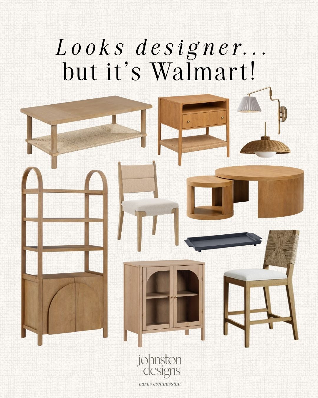 Designer-inspired Walmart home finds with warm wood, woven details and timeless pieces for less. 🤎

Walmart home, designer look, furniture finds, warm wood, woven accents, coffee table, nightstand, wall sconce, pendant light, bookshelf, accent chair, console cabinet, bar stool, neutral decor, affordable style, home refresh 

 #LTKHome
