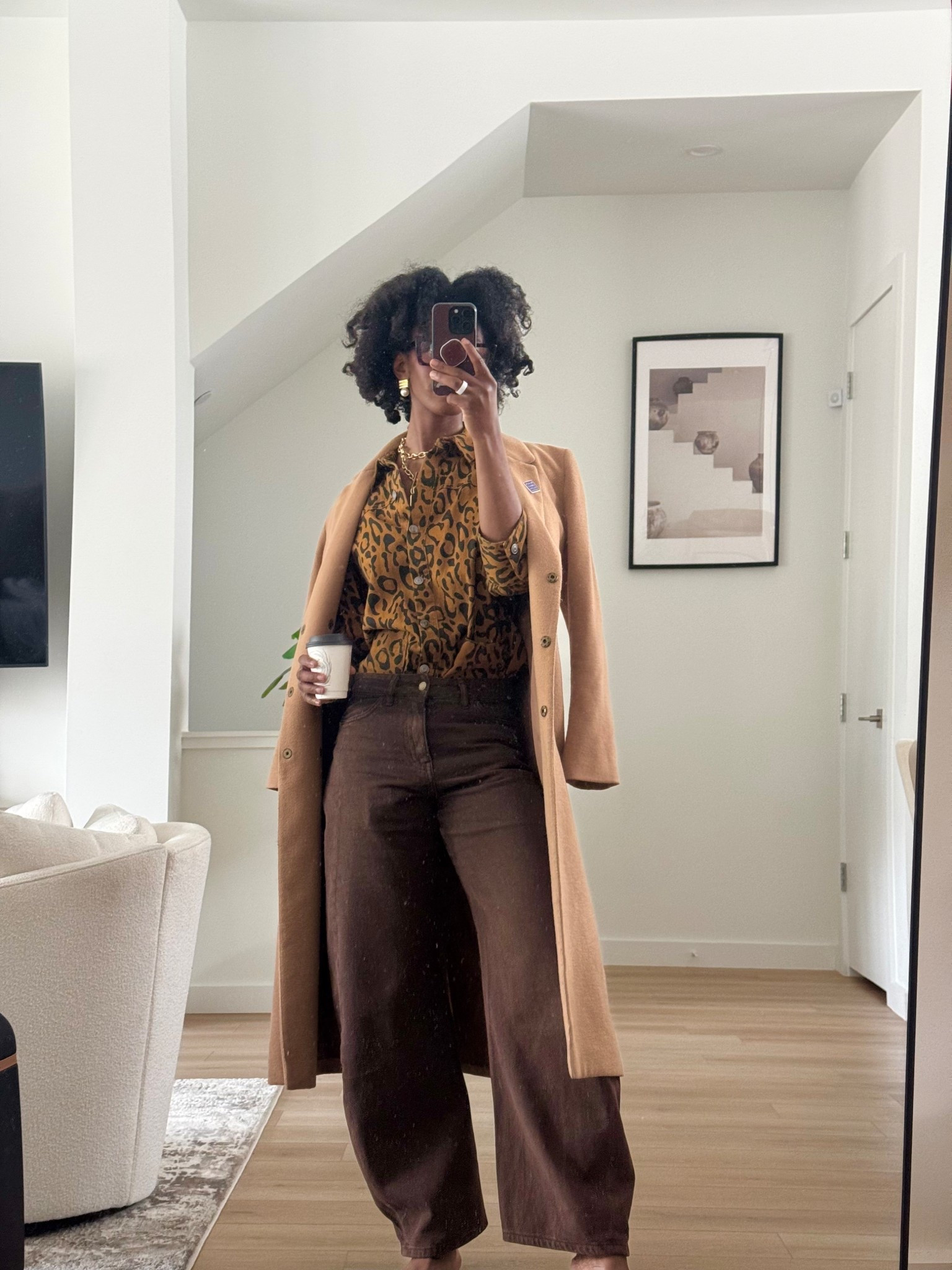 Church outfit yesterday. Wore a dress as a top because why notttt. These barrel pants run so short and sizing up will not add anymore length. Trust me, I tried lol. 

Earrings from brand Ruahh Jewelry!

Winter outfit church outfit barrel pants outfit brown pants outfit brown barrel pants outfit brown outfit 

#LTKWorkwear #LTKootd #LTKFindsUnder100