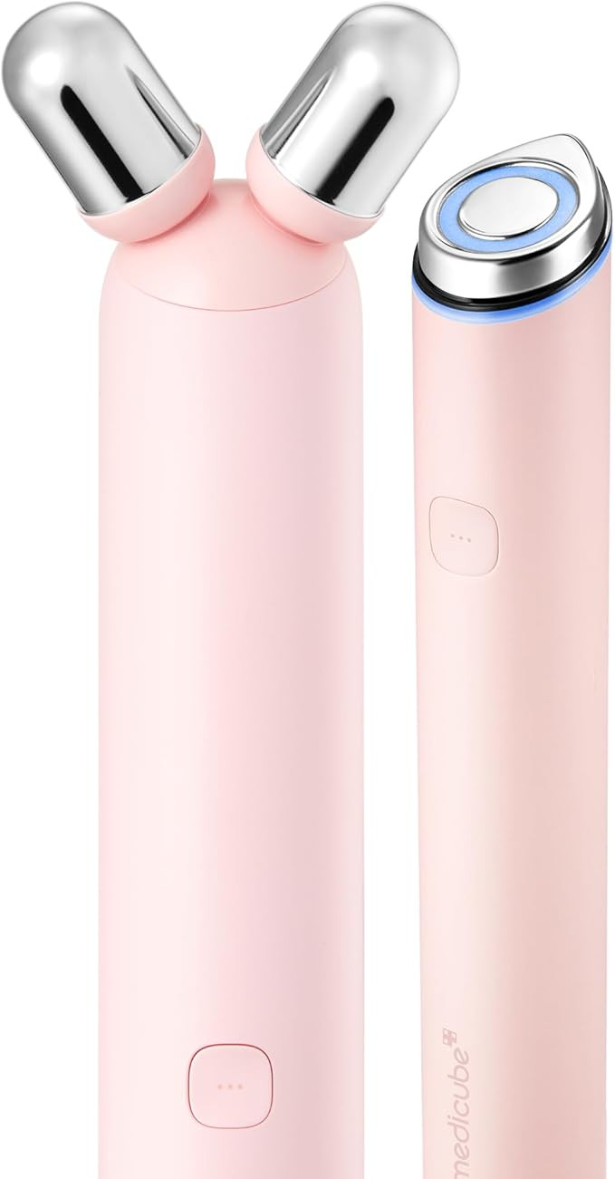 medicube Mini Booster Pro Plus Face Roller Device Set | 2-in-1 Massage & Skincare Device | Jawlin... | Amazon (US)