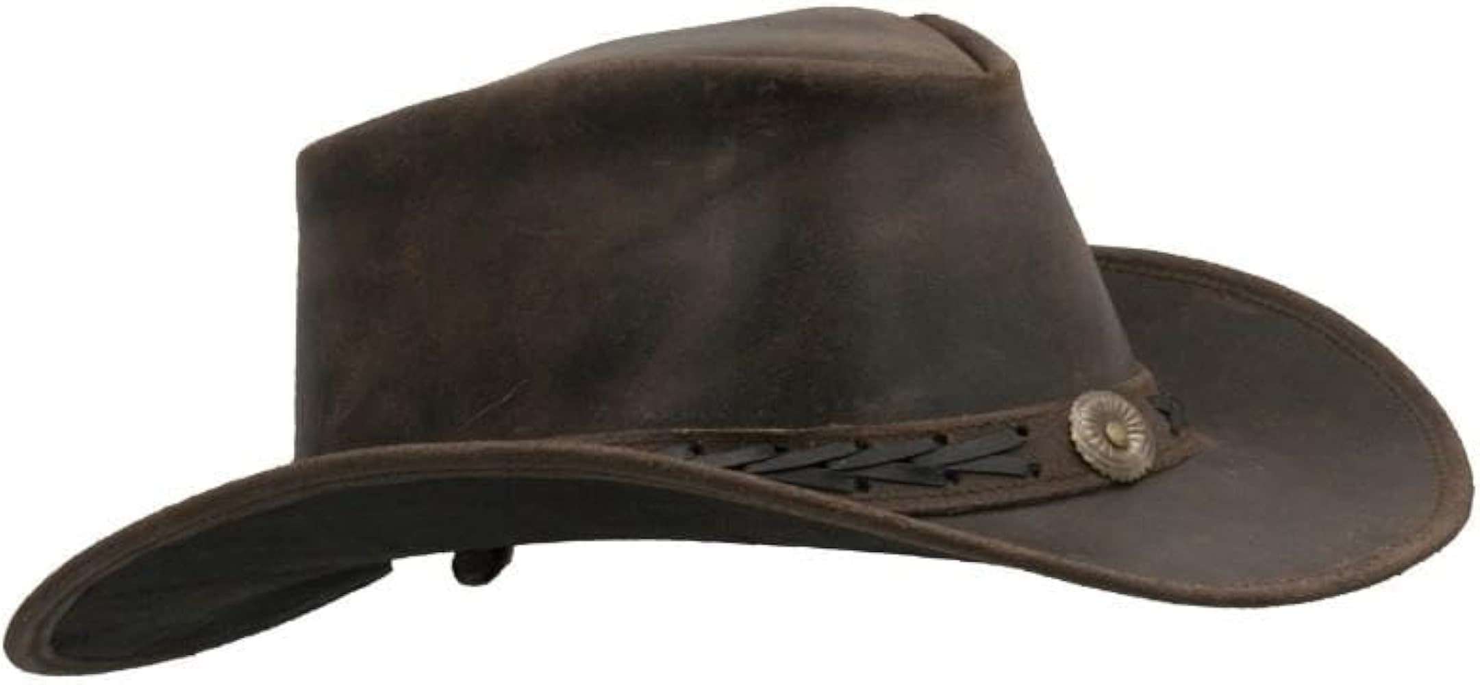 Walker and Hawkes - Leather Cowhide Outback Antique Hat | Amazon (US)