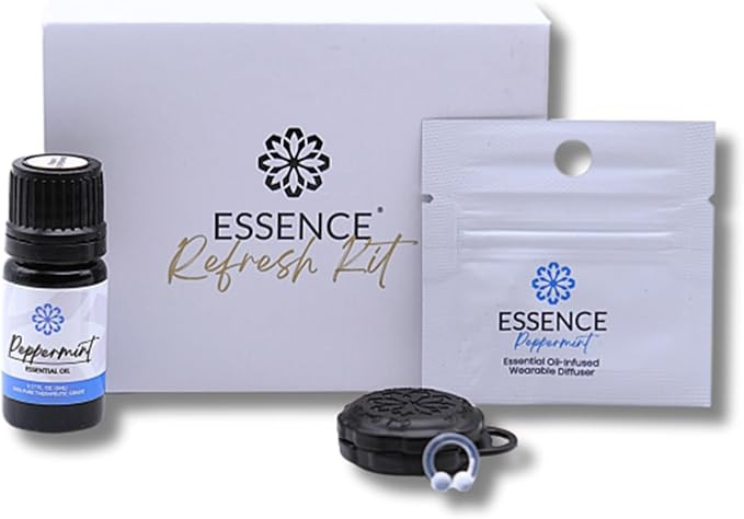 Essence Wearable Aromatherapy Nasal Diffuser – Peppermint Essential Oil Nose Ring Silicone Inha... | Amazon (US)