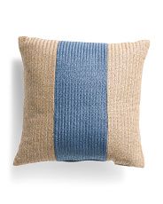 20x20 Indoor Outdoor Natural Fiber With Stripe Pillow | Marshalls