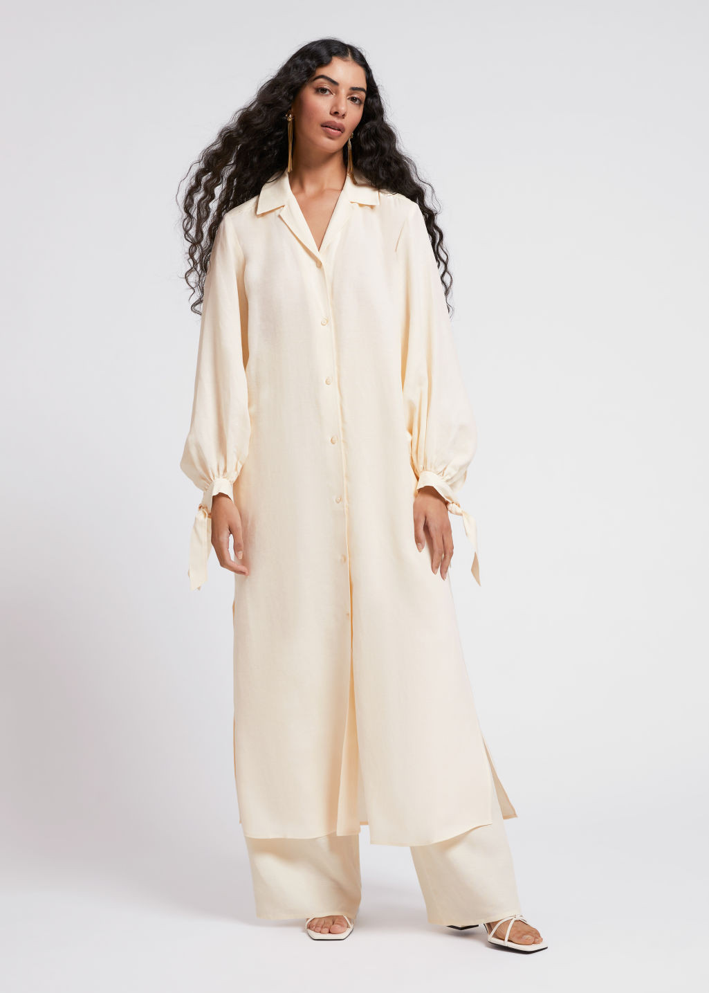 Oversized Airy Shirt Dress - Beige | & Other Stories US