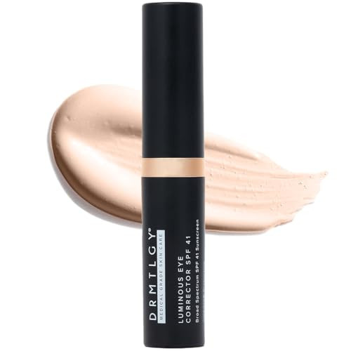 DRMTLGY Luminous Tinted Under Eye Cream Color Corrector SPF 41 for Dark Circles, Anti-Aging, Hydrating Eye Serum with Peach Undertone, Fair | Amazon (US)