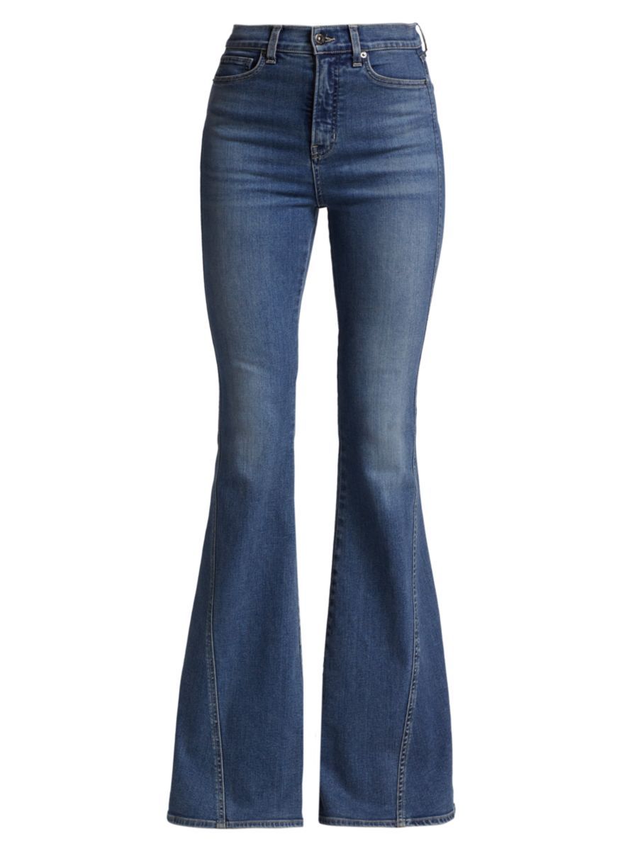 Sheridan High-Rise Stretch Flared Jeans | Saks Fifth Avenue