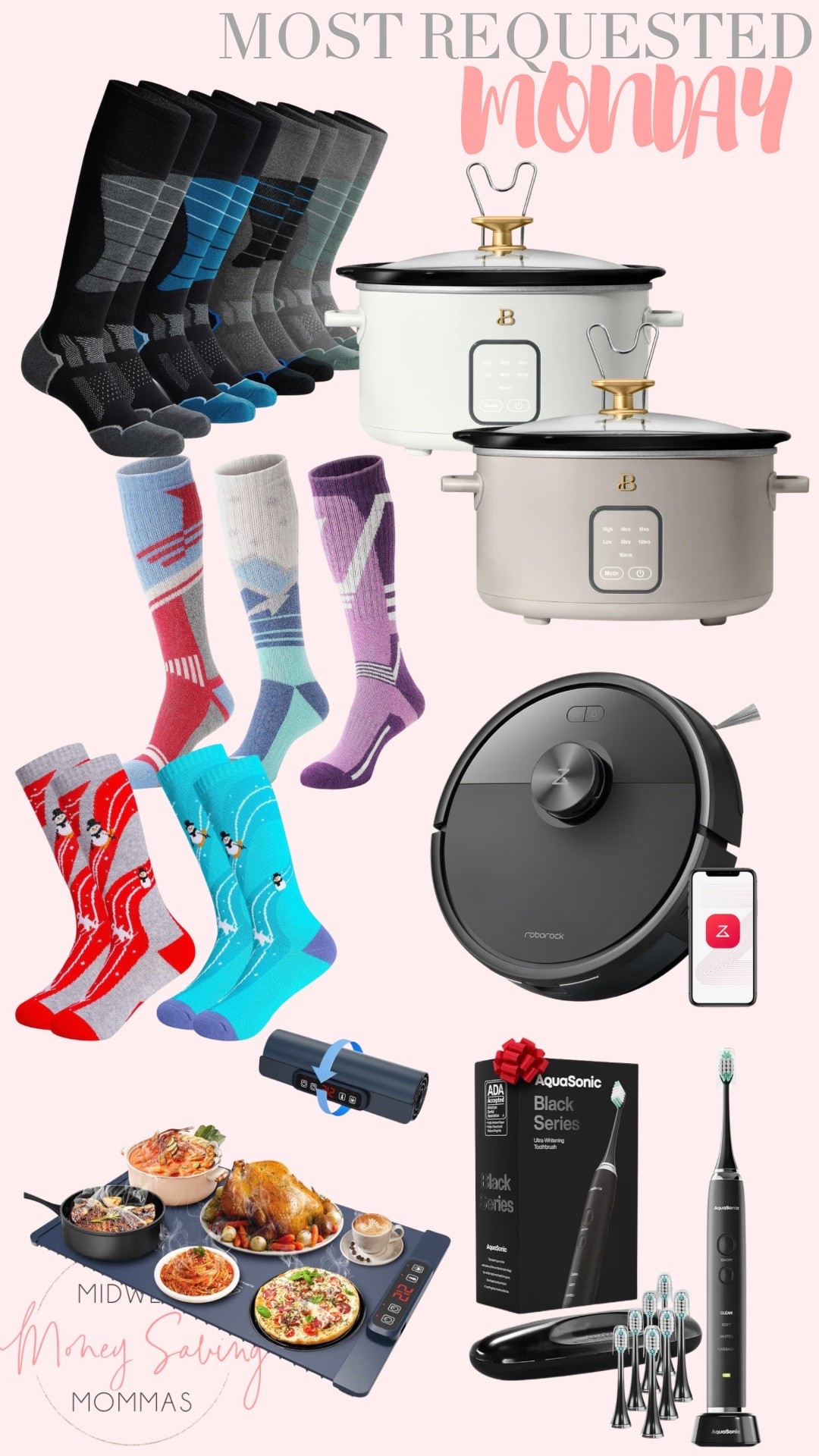 Most requested Monday! 
Crockpots, ski socks, mop vacuum, electric toothbrush and food warming mat. 

#LTKSaleAlert #LTKmomlife #LTKHome