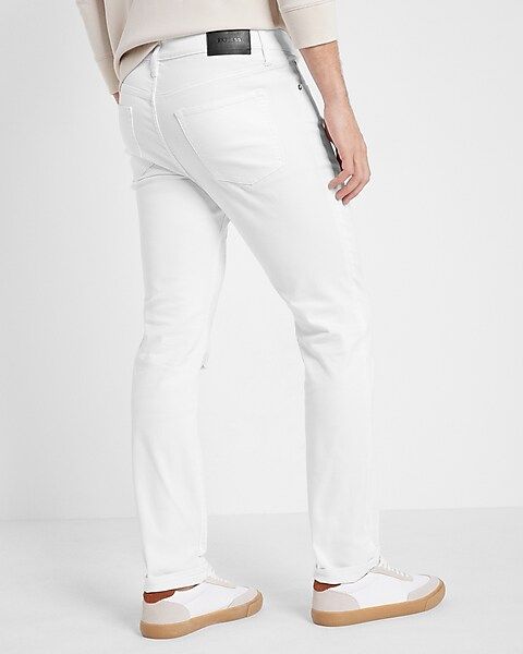 Slim White Ripped Hyper Stretch Jeans | Express